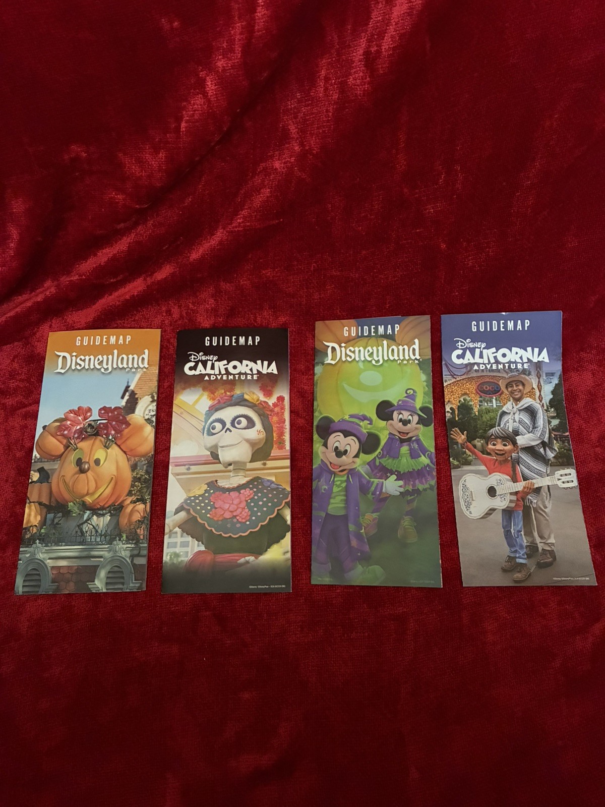 Disneyland DCA Park Guidemap Maps 2024 2025 Halloween Mickey Minnie Coco Miguel