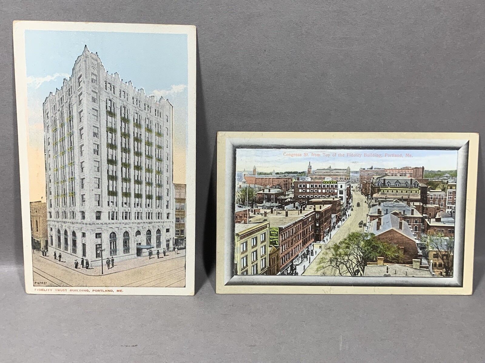 Fidelity Building Portland Maine ME Unused Postcards Congress Street Lot