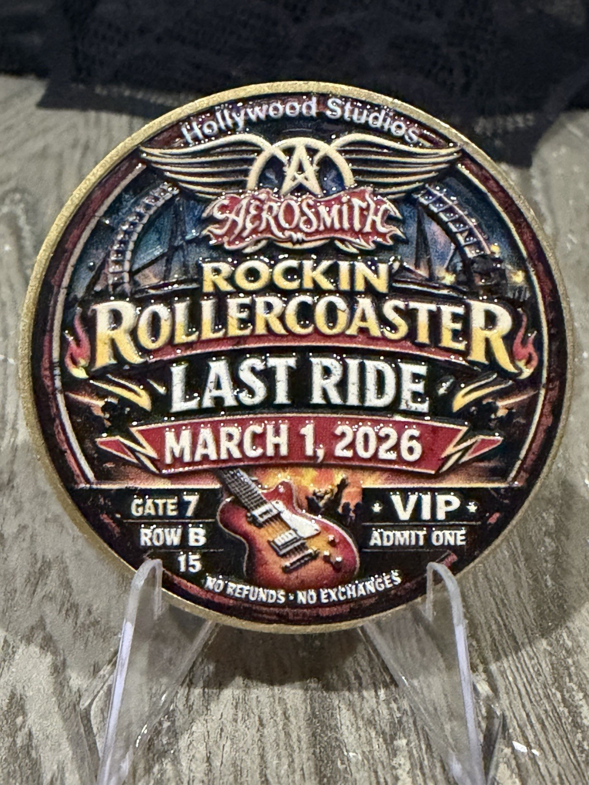Hollywood Studios official Aerosmith’s Last Ride Coin
