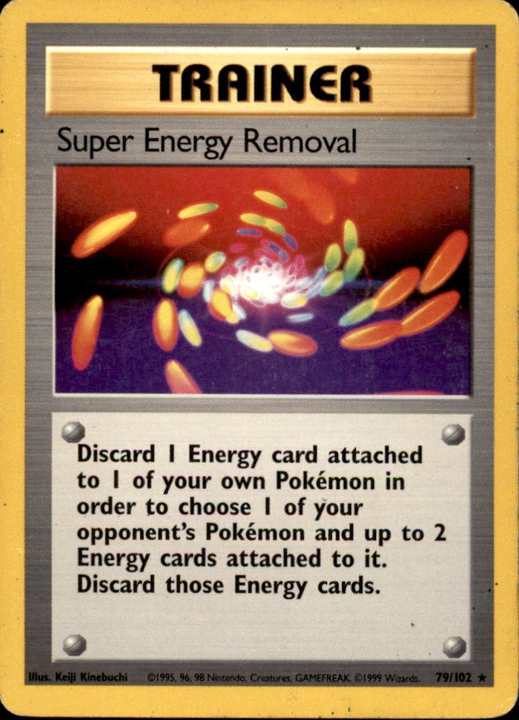 Pokemon Base Set Super Energy Removal 79/102 RARE HP
