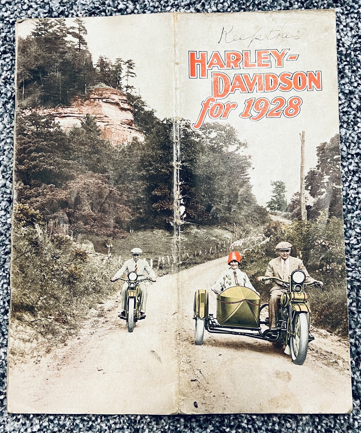 1928 Harley-Davidson Motorcycle Sales Brochure/Catalogue. Good Condition.
