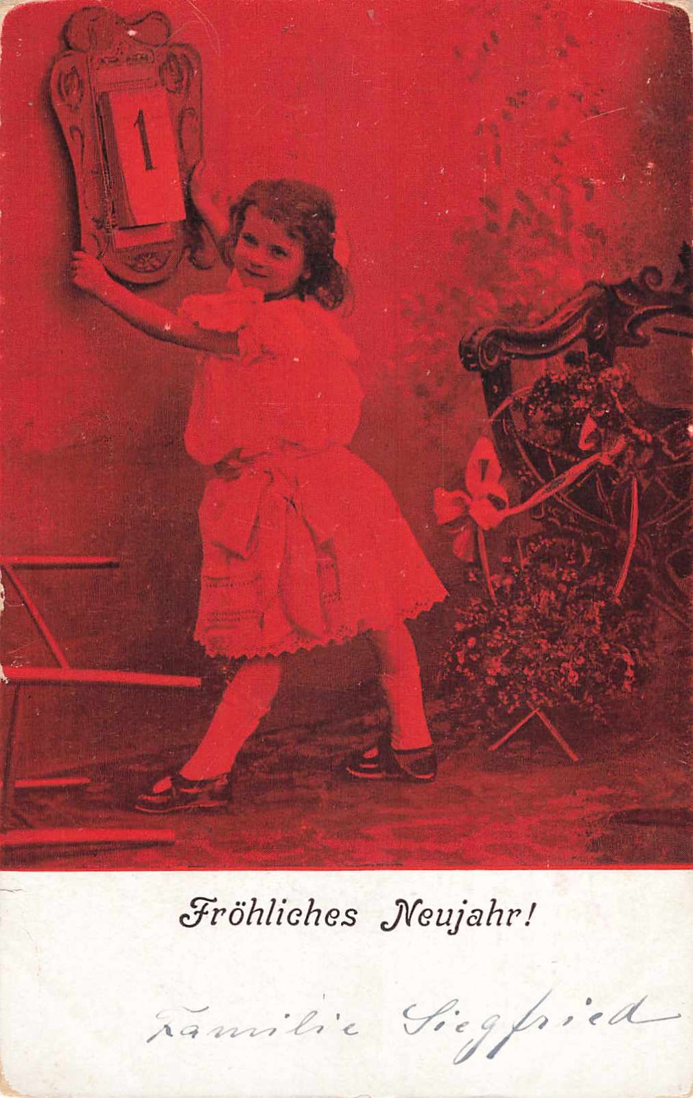 Postcard Antique 1908 New Year's Fröhliches Neujahr Undivided Posted 10-31-1908 Postcard Antique 1908 New Year's Fröhliches Neujahr Undivided Posted 10-31-1908