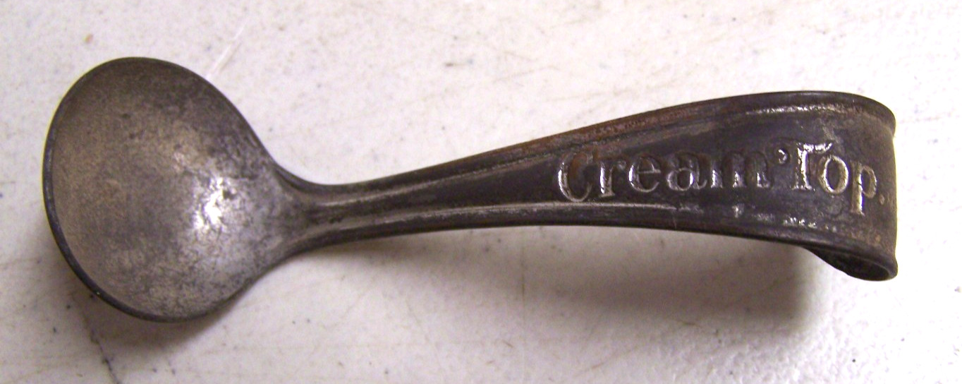 Vintage Cream Top Original Dairy Milk Advertising Spoon Silver Patent 1924 1925