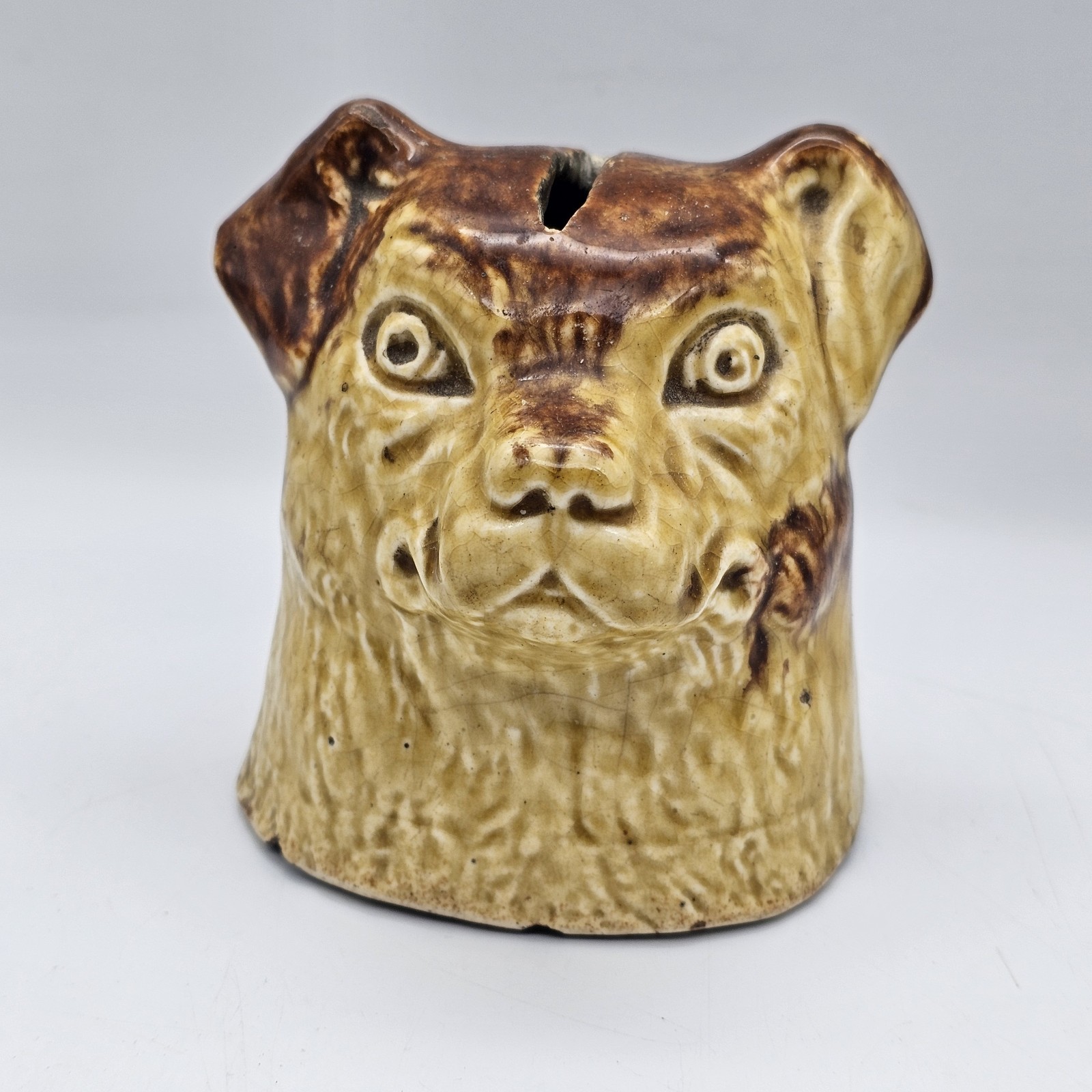 Antique Roseville Pottery Dog Still Bank