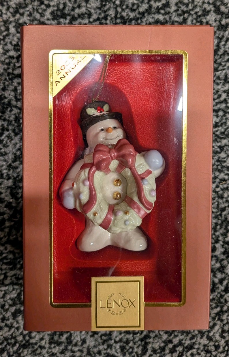 Lenox 2008 Decorating for Christmas Porcelain Ornament  