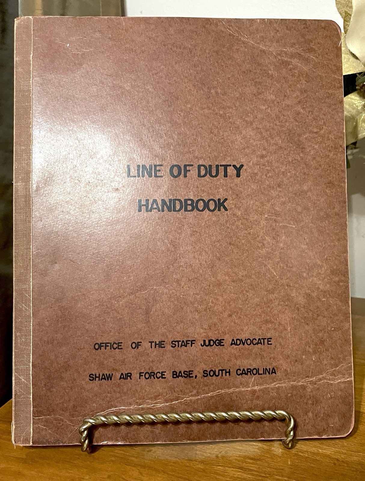 Vintage USAF Line Of Duty Handbook 1959. Shaw AFB. Owned By My Father.