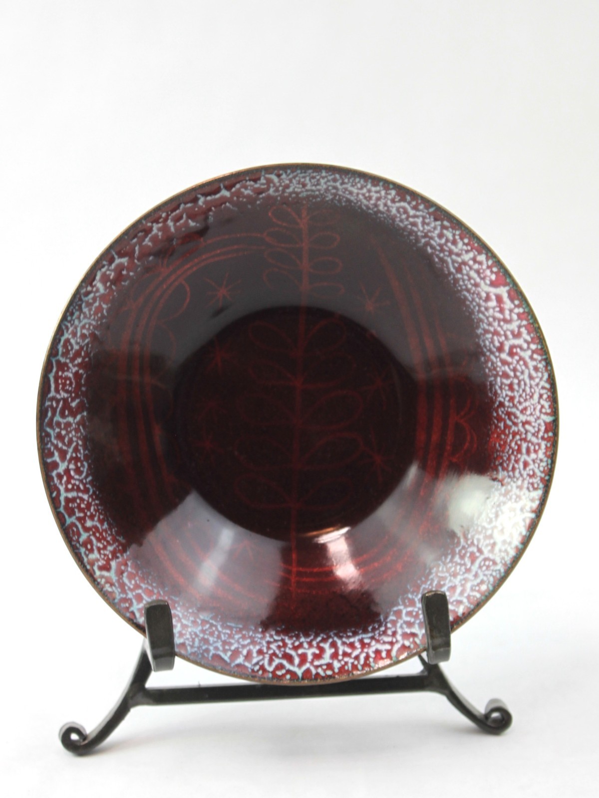 Edward Winter Enamel on Copper Bowl MCM Enamelware