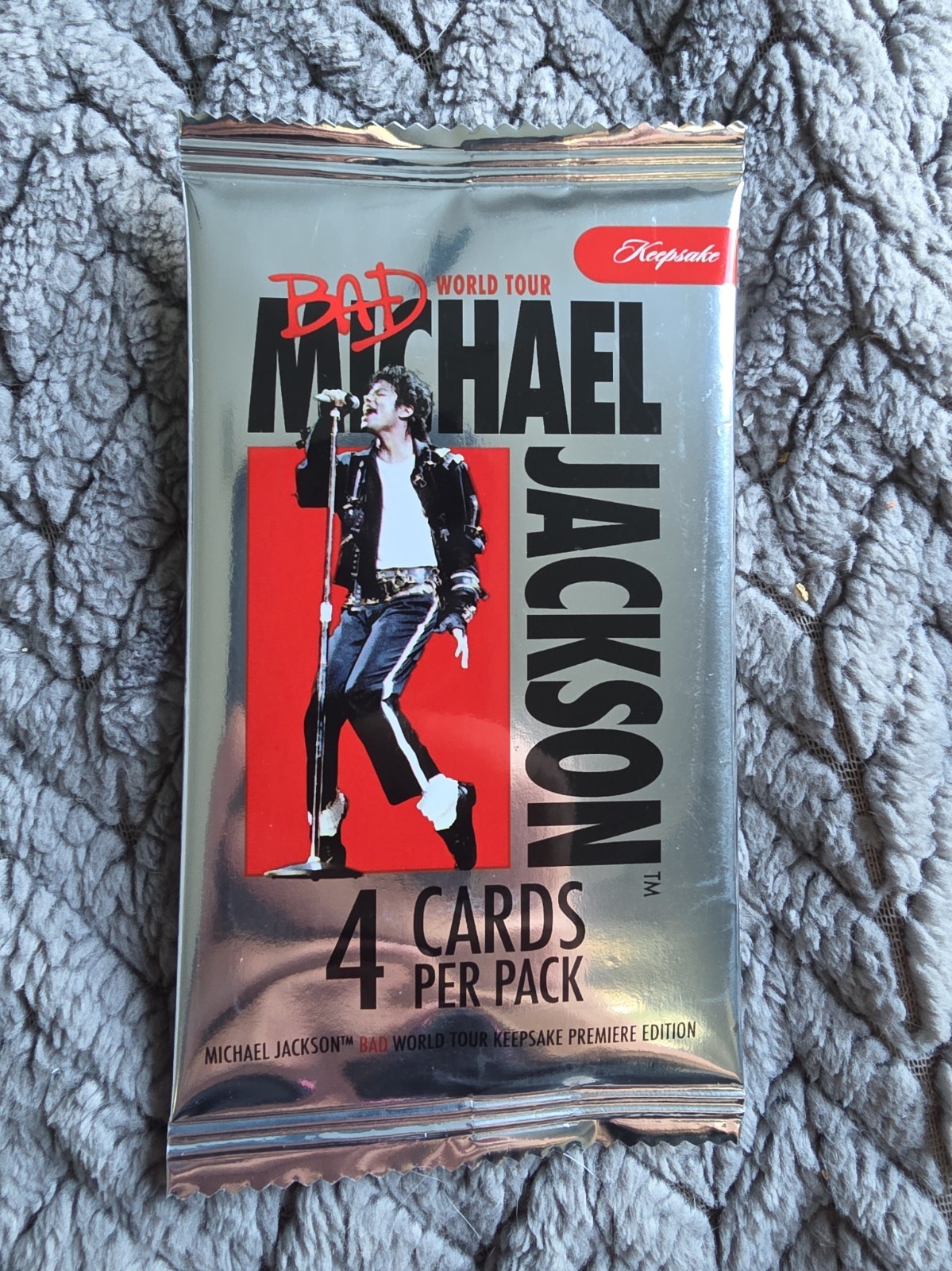 Michael Jackson BAD World Tour Keepsake Factory Sealed Pack Look 4 Autograph