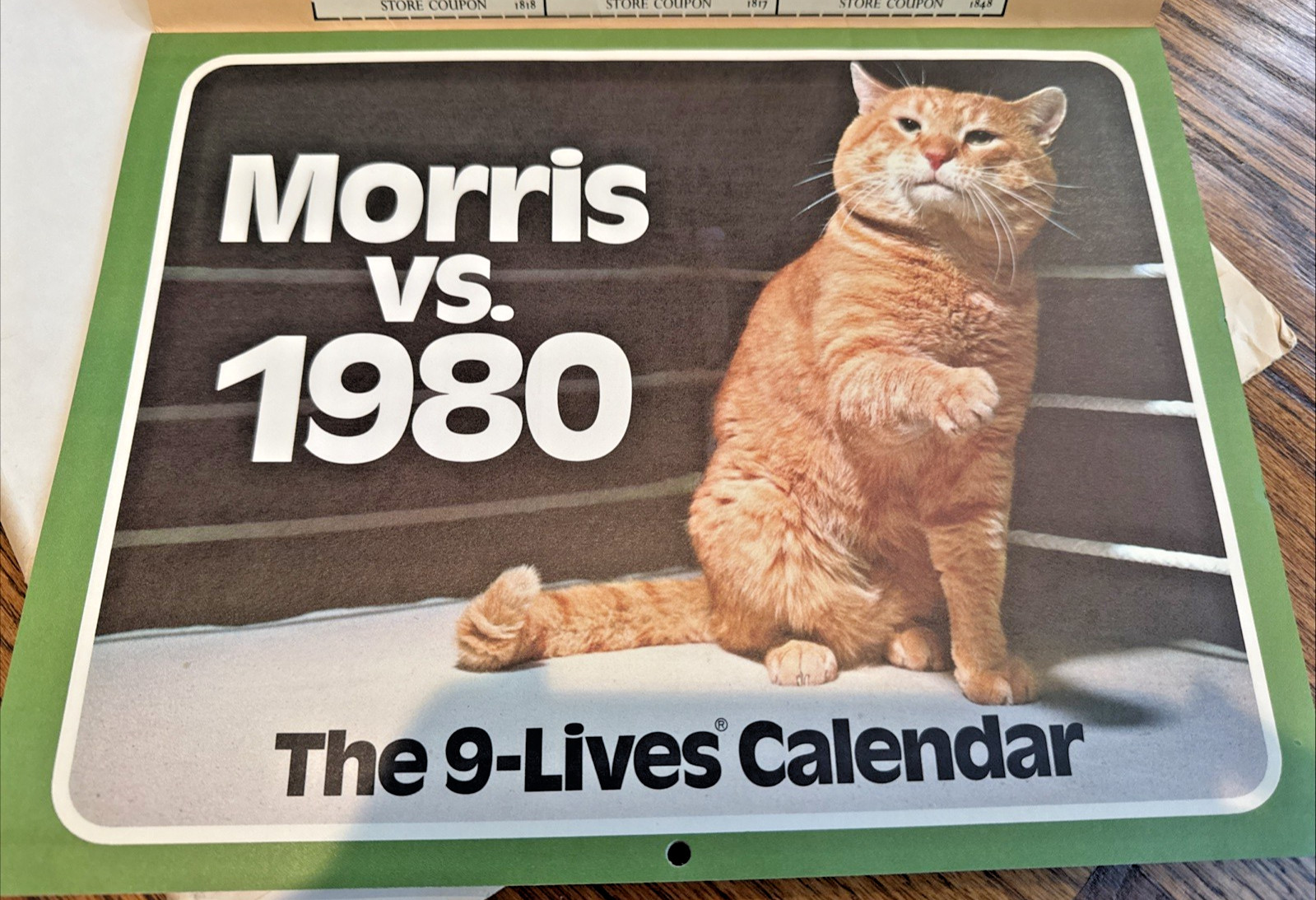 VINTAGE Morris the Cat 1980 Calendar Morris vs. 1980 - 9 Lives