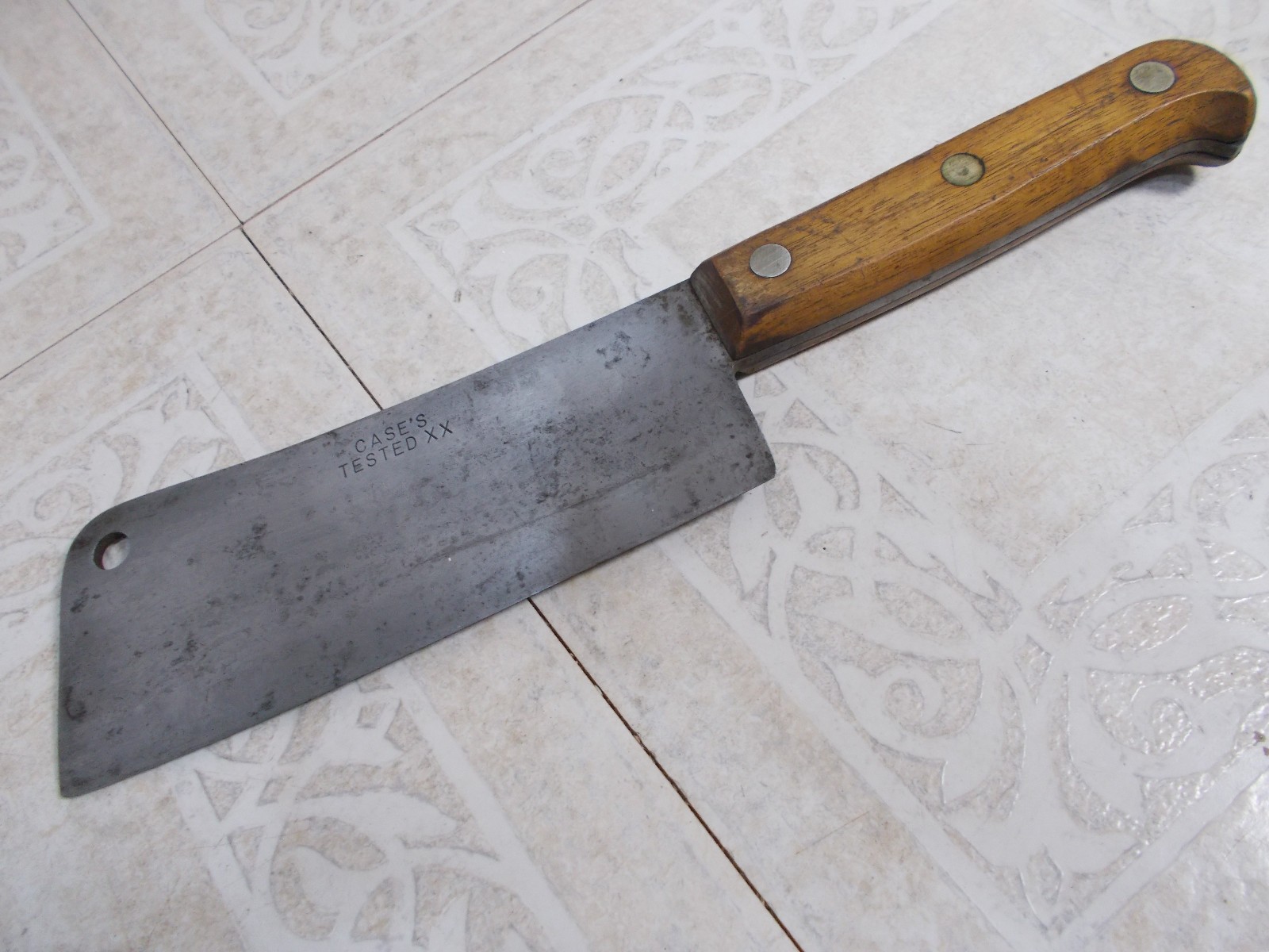Vintage 1940\'S  CASE\'S TESTED XX Meat Cleaver, Chopper 6.5\