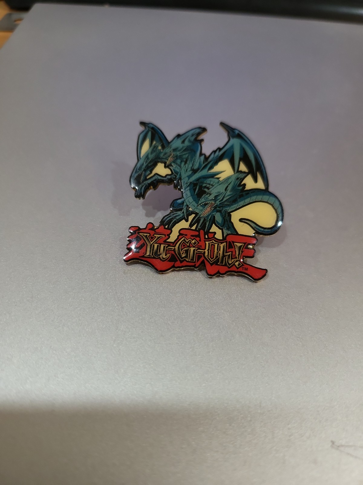 1996 Yu-Gi-Oh Blue Dragon Pinback Button USED Kazuki Takahashi Shonen Jump\'s