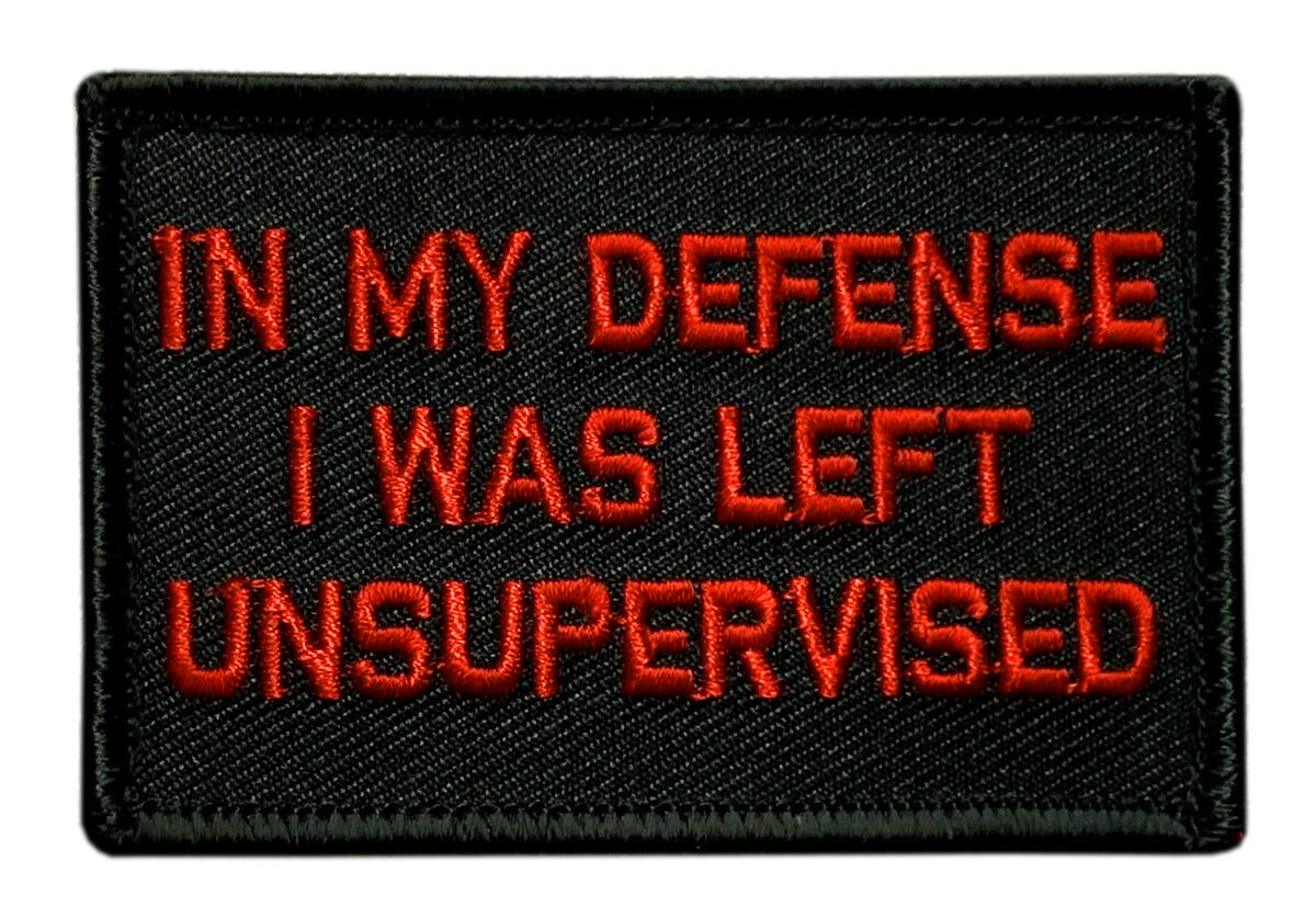 in My Defense Unsupervised Morale Patch (Hook Fastener -UP1)