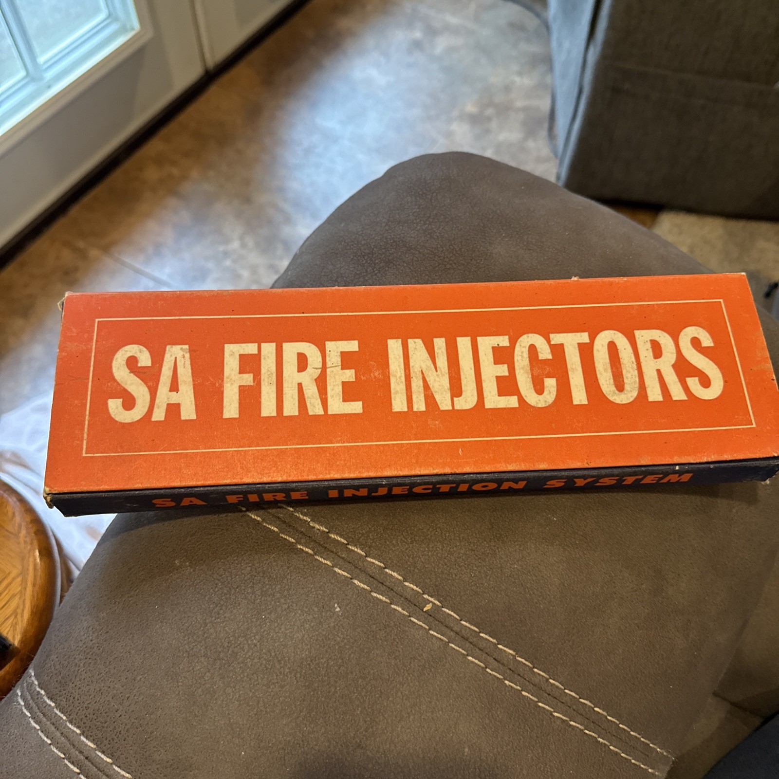 SA Fire Injector Spark Plugs Display Box W 8 NOS Plugs Vintage Advertisement