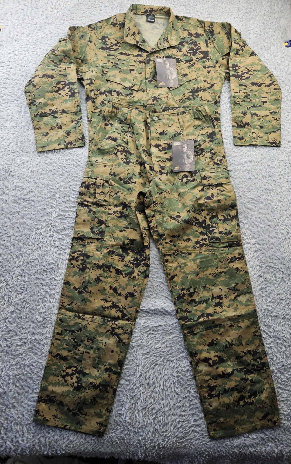 HELIKON-TEX USMC BDU Uniform Digital Woodland Small / Long New W TAGS Full Suit
