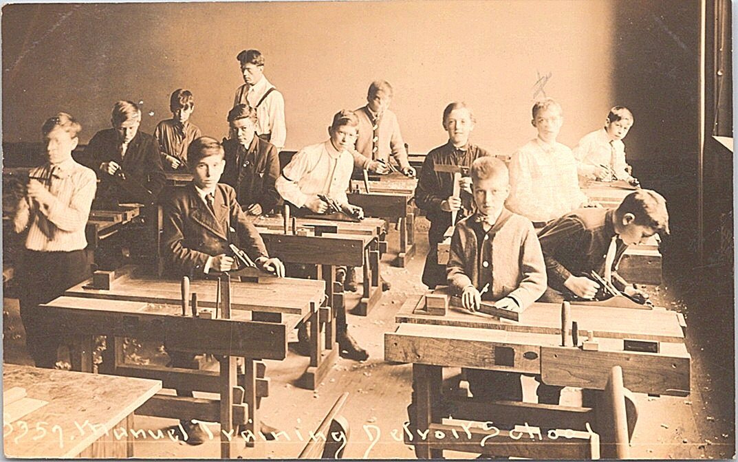 RPPC Manual Training at Detroit School Children Apprentices 1911 Michigan Ohio