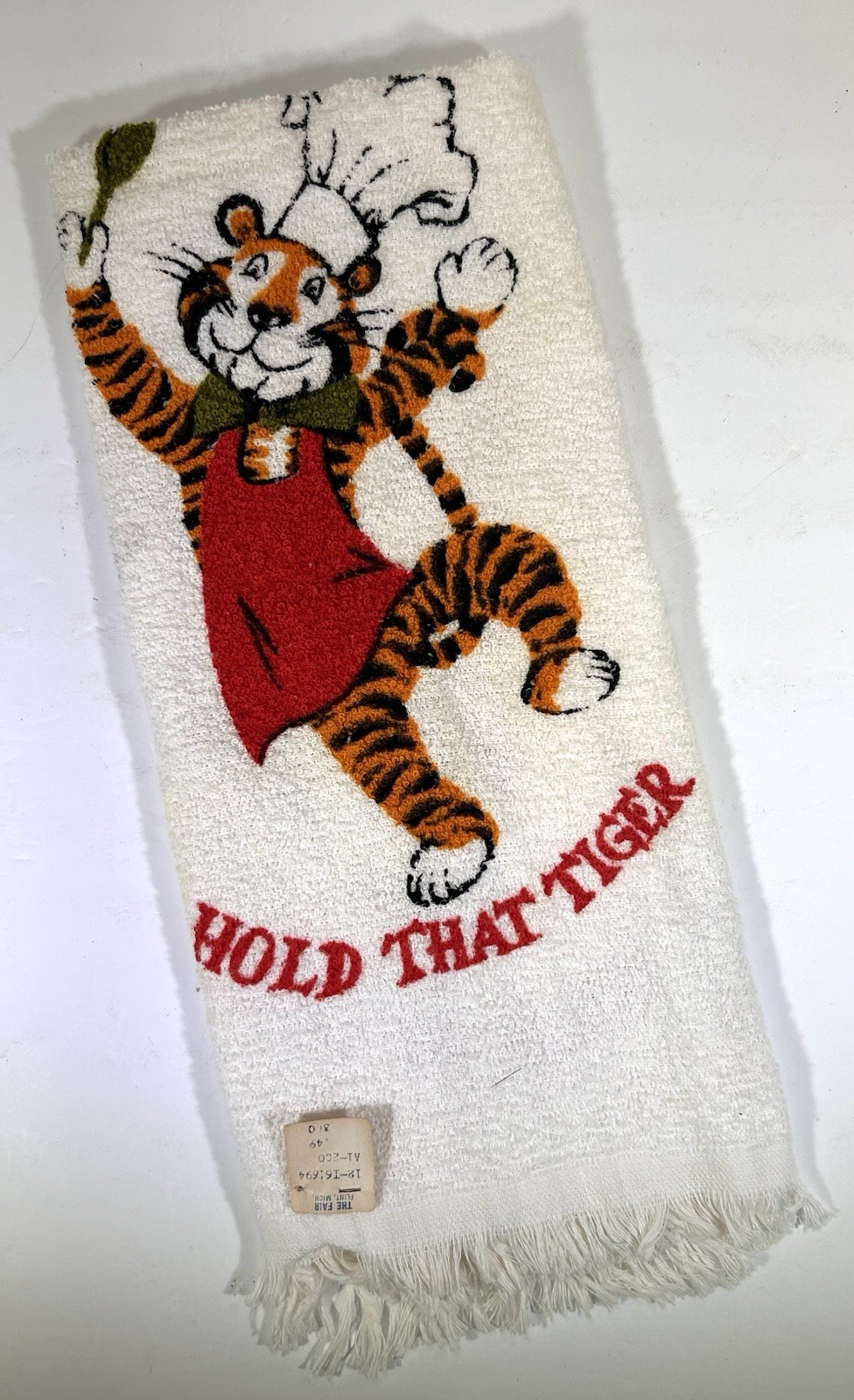 Vintage 60’s NOS Oversized Kitchen Towel 27”x17” • Hold That Tiger • Clemson LSU