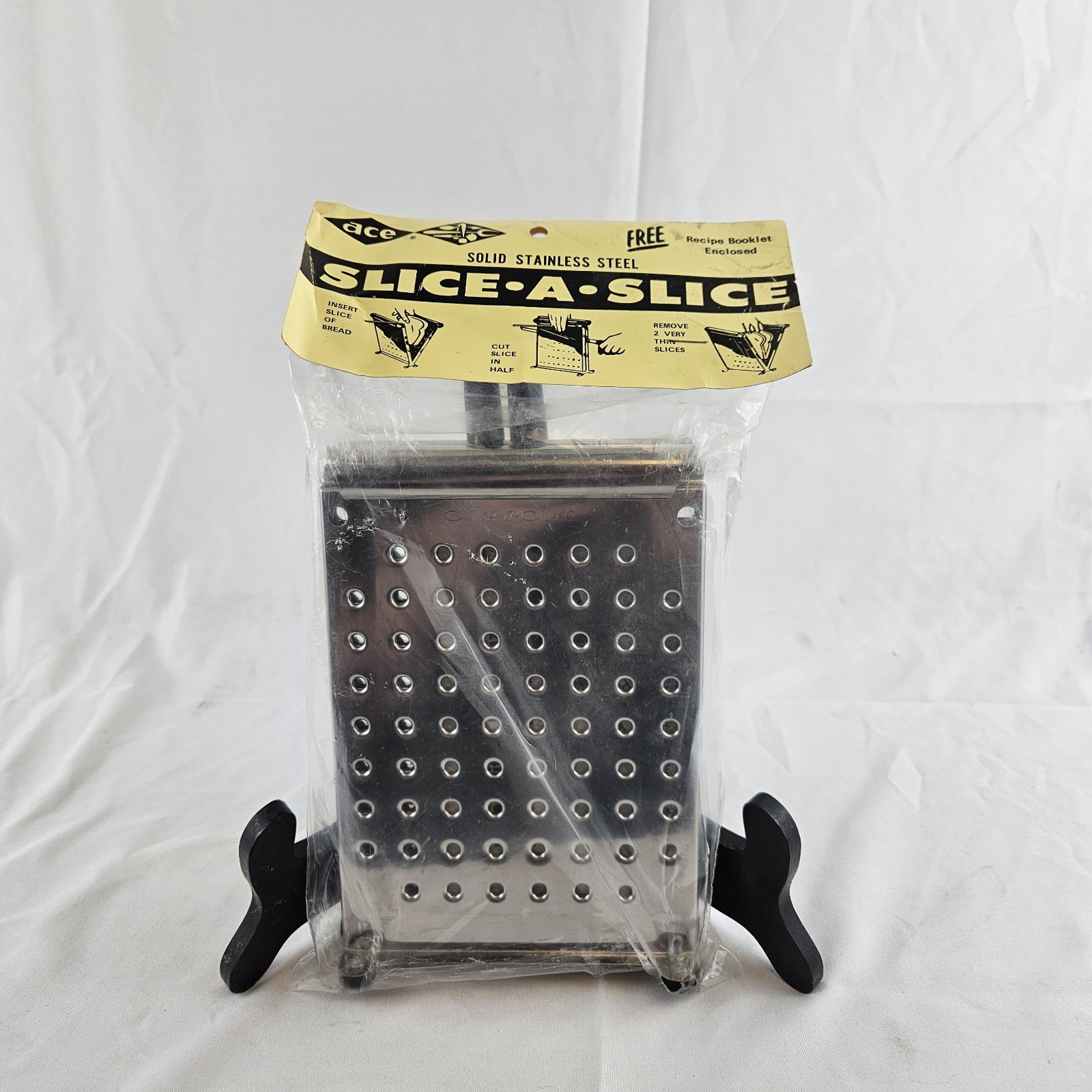 Ace Slice a Slice - Solid Stainless Steel - Bread Slicer - New w/ Recipe Booklet