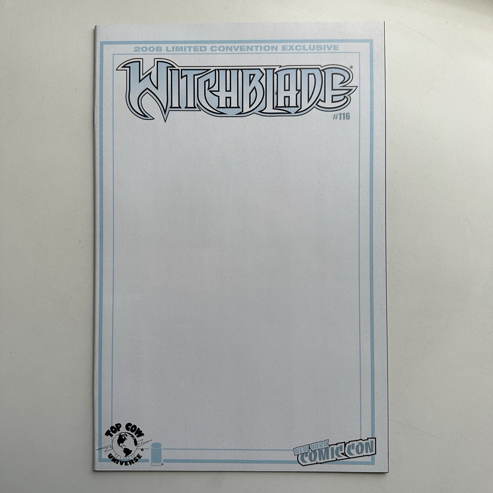 Top Cow Witchblade #116 NYCC Blank Sketch Variant NM 2008 New York Comic Con