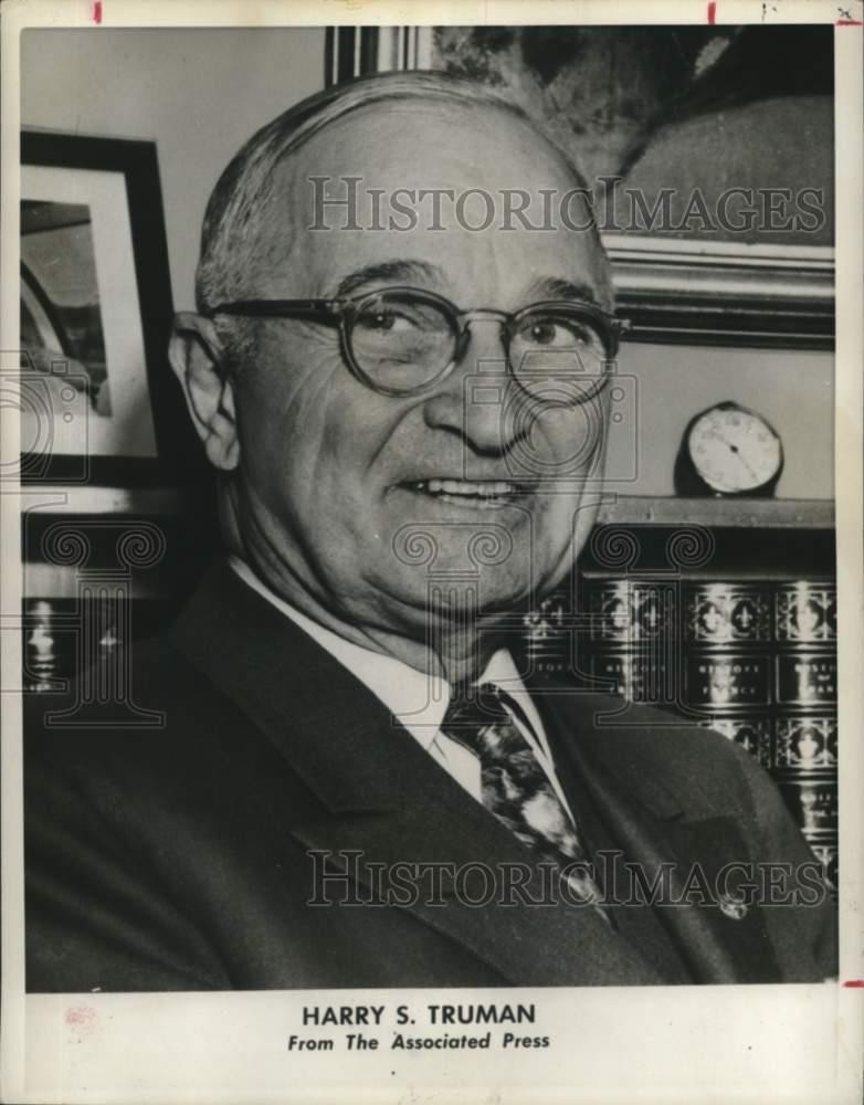 1958 Press Photo Harry S. Truman who was elected President in 1948. - nox59306