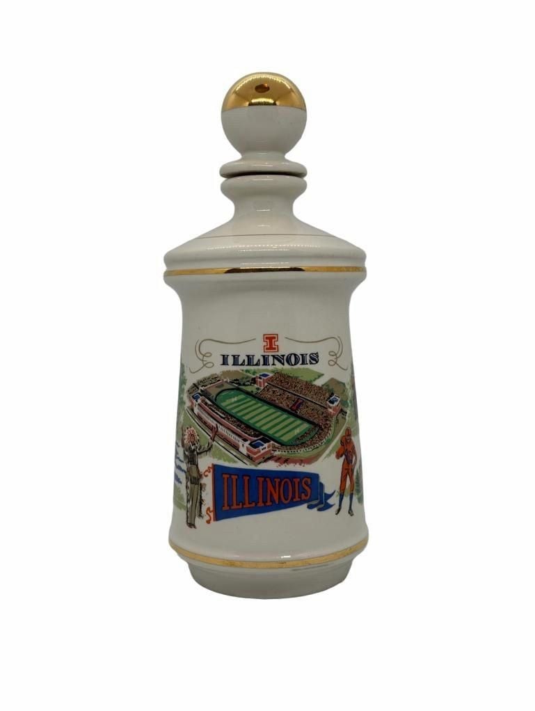 Stitzel Weller Old Fitzgerald University Of Illinois Whiskey Decanter 1972