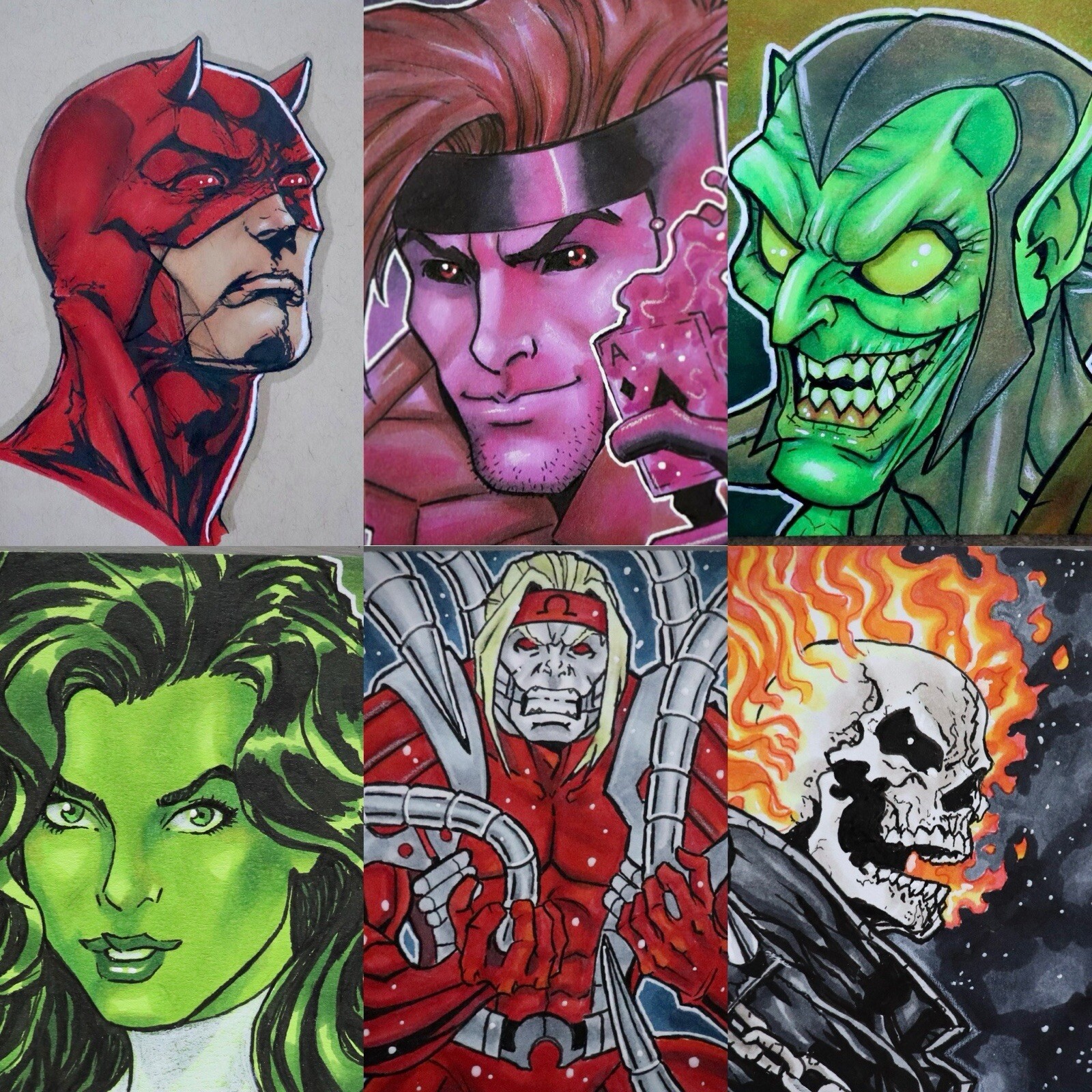 Original Custom Sketch Card Comic Artwork DC Comics Marvel Image Commissions MCU