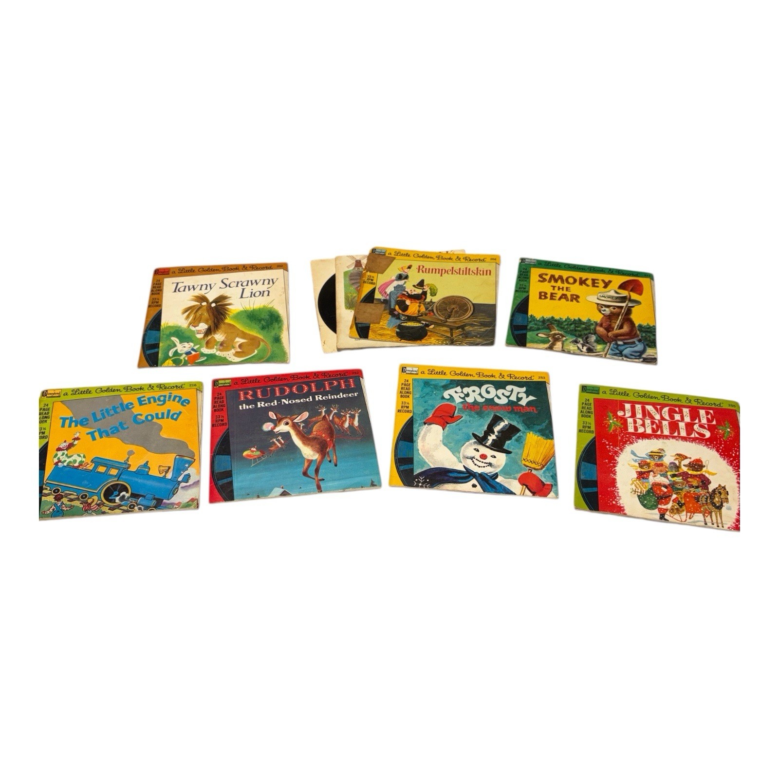 a disneyland records And Little Golden Book Read And Hear Lot Of 7