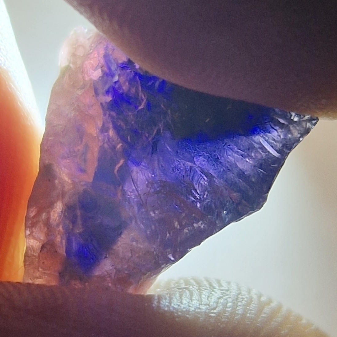 Natural Bicolor Sapphire Crystal 14.57 ct. Cab Grade. Winza, Tanzania.  #WZ2914