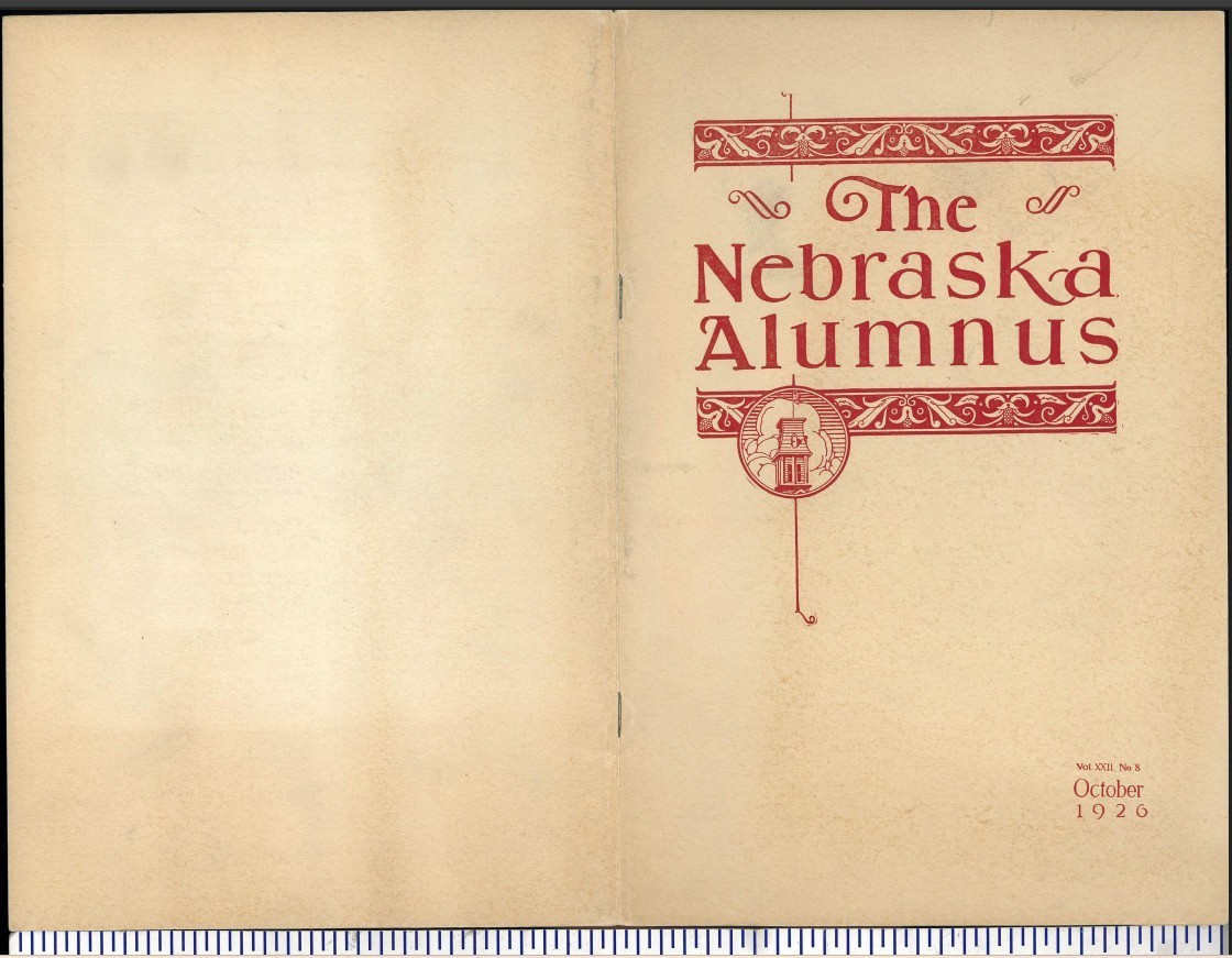 1926 NEBRASKA ALUMNUS CORNHUSKER FOOTBALL  LINCOLN CITY CAMPUS PLANS
