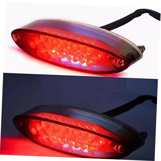 Motorcycle Taillight Universal Brake Stop Light ATV Tail Light Smoke