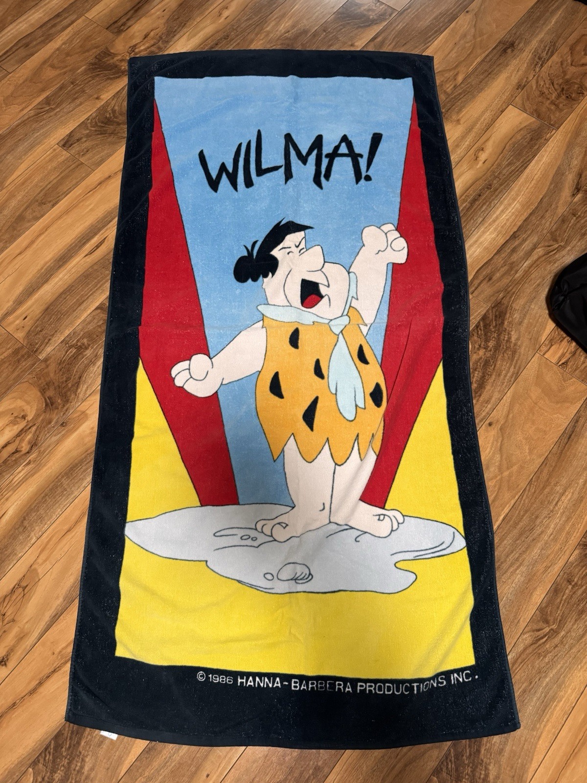 Vintage 1986 Hanna-Barbara Productions Inc “Wilma” Beach Towel