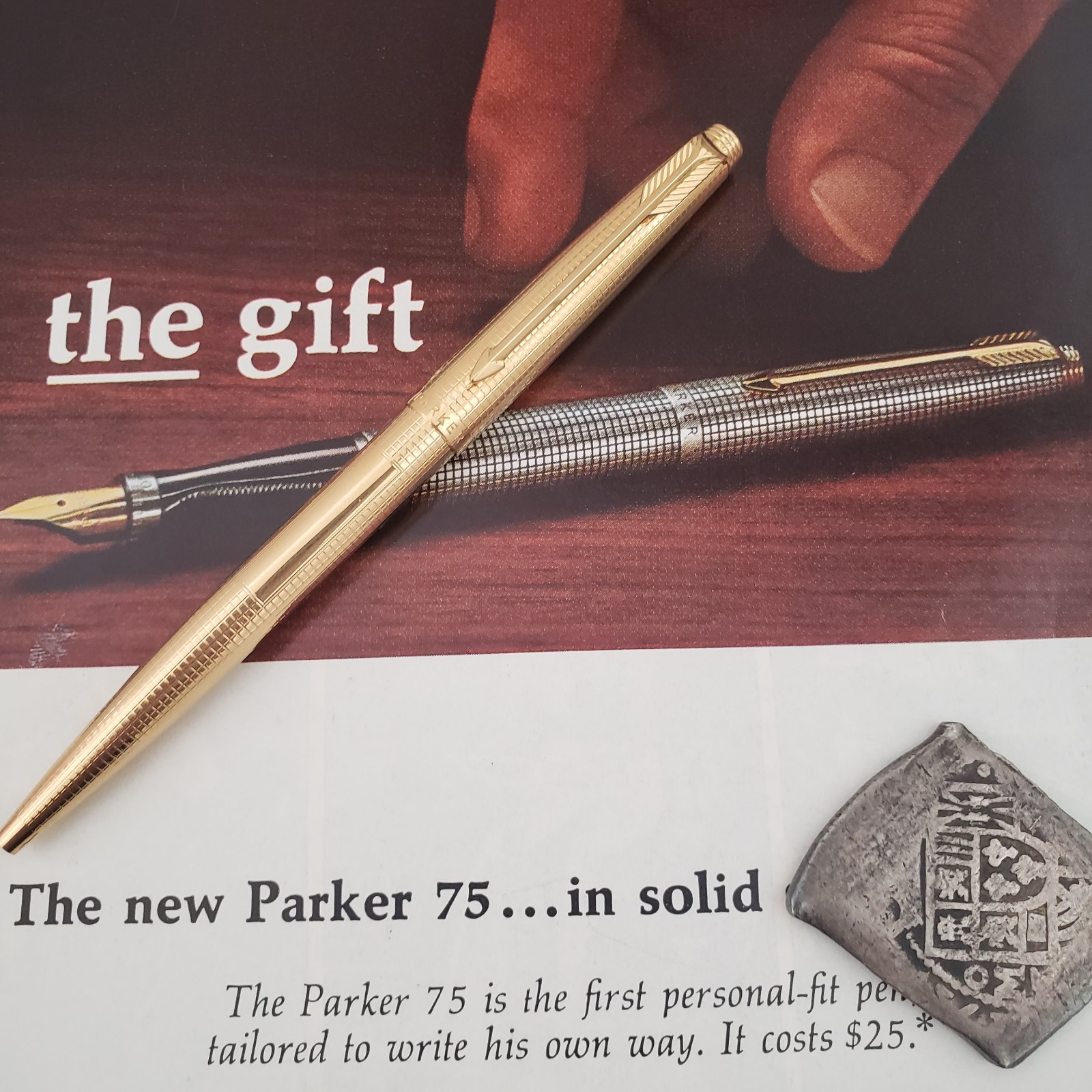 1965 First Parker 75 14k Gold Filled Ballpoint Pen 