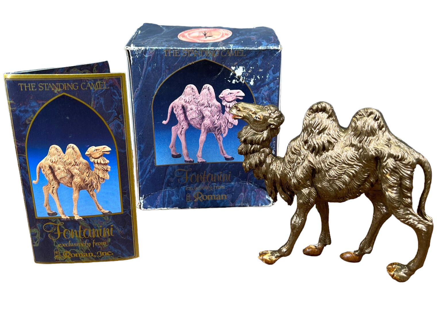 Retired FONTANINI Roman Depose Italy STANDING CAMEL in original box & Story Card