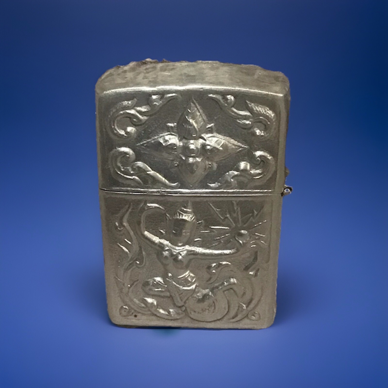Vintage mid-20th century Siam sterling silver cigarette lighter