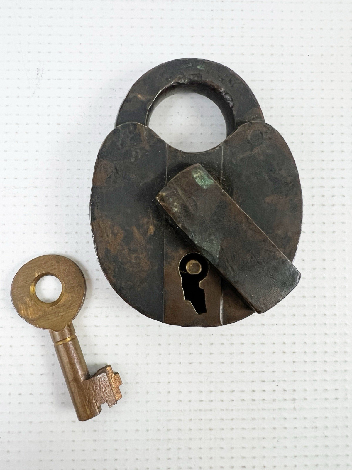 Antique Wilson Bohannan Padlock 1878 Patent Model 78 Brooklyn NY Lock & Key