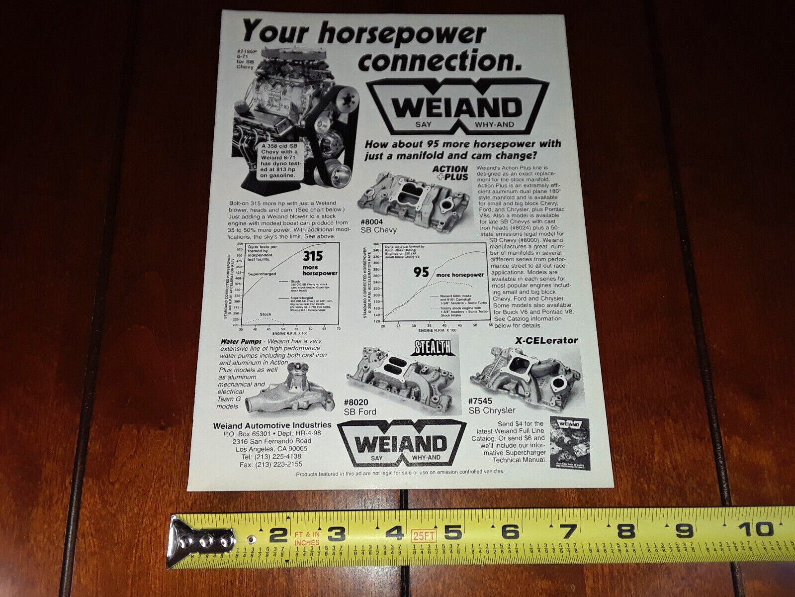 WEIAND SUPERCHARGER ORIGINAL 1998 AD