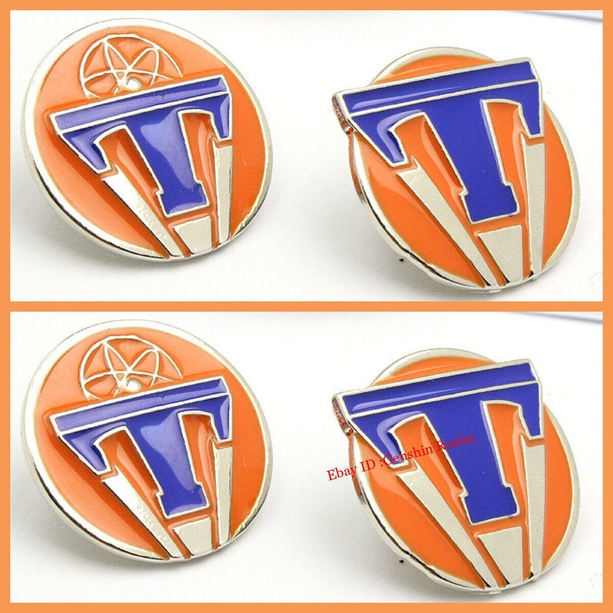 2 Pair/set Tomorrowland World's Fair Movie Emblem Badge Exclusive Pin Props