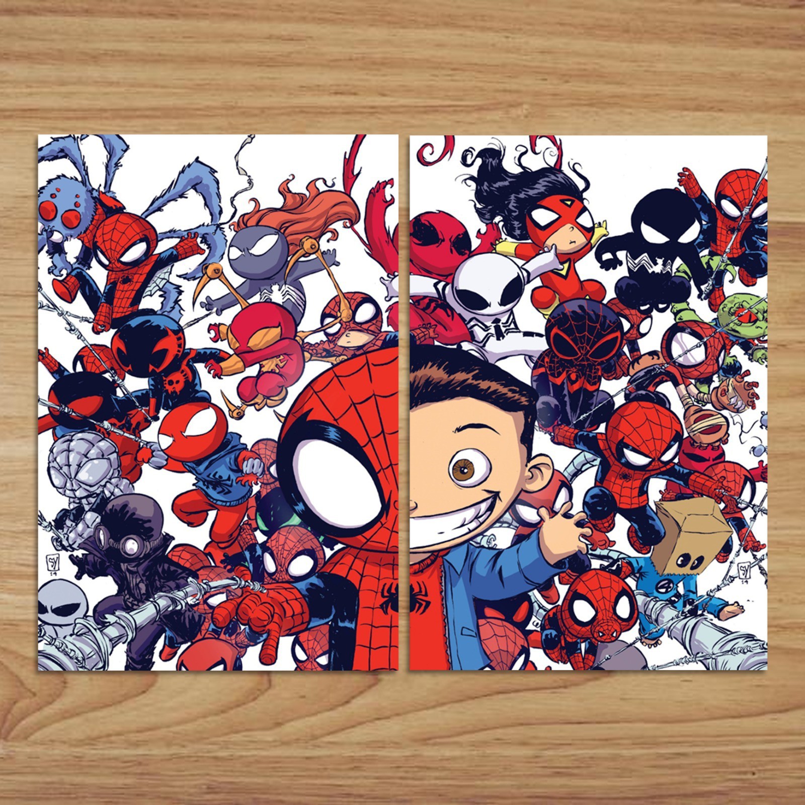 The Superior Spider-Man 32 & Amazing 9 Young Connecting Virgin Variants Turkish