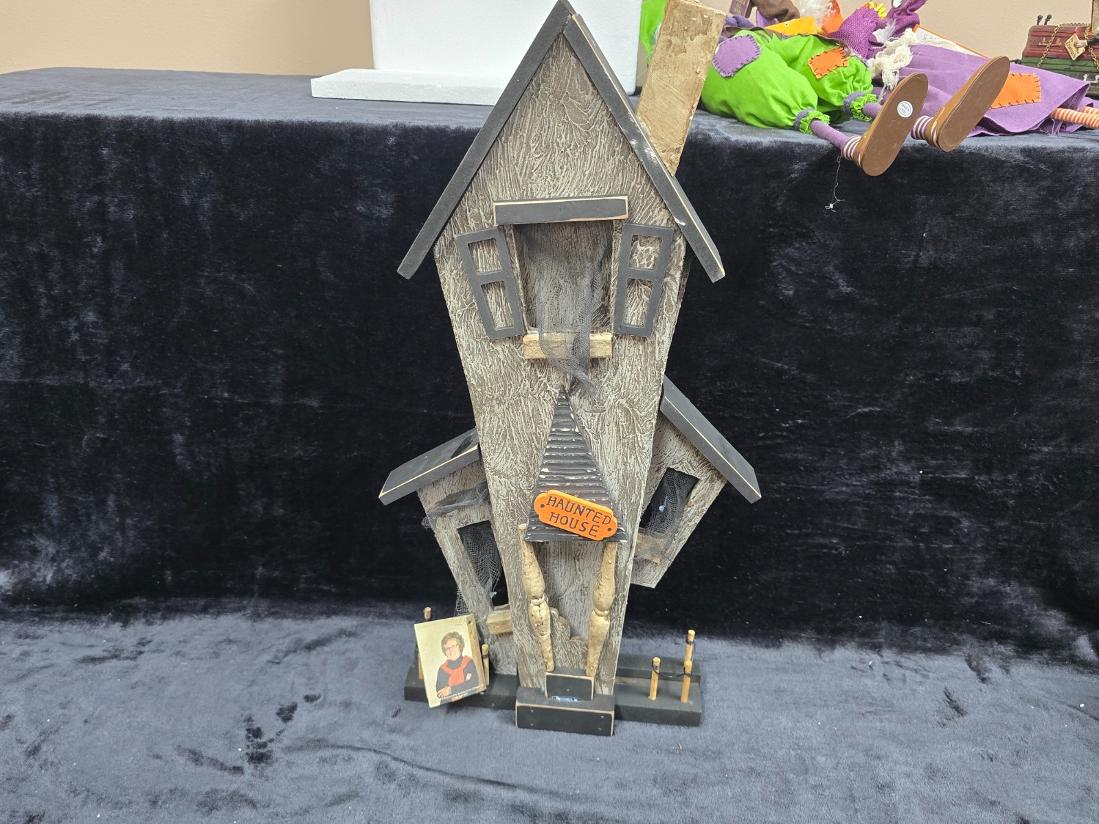 NOS Retired Large Bethany Lowe Halloween Crooked Haunted House Primitive Wood