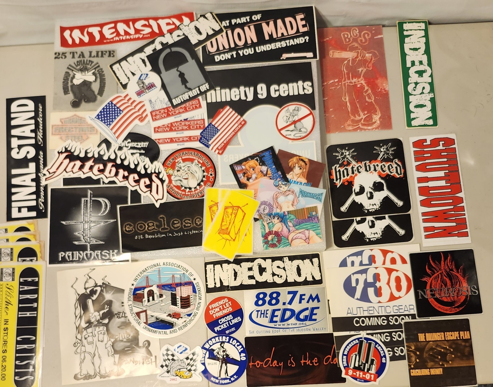 Vtg 90s Hardcore Punk 53 Sticker Lot NYHC Hatebreed Earth Crisis Coalesce Unused