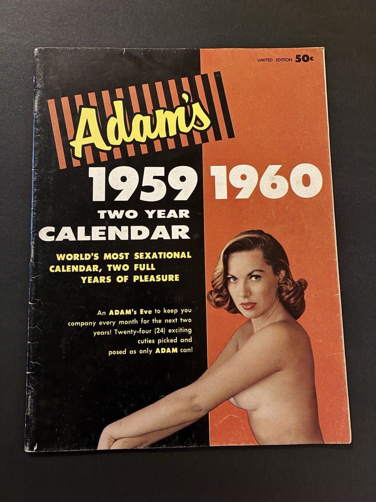 Vintage 1959 1960 Adams Two Year Calendar Pinup Girl Knight Publishing