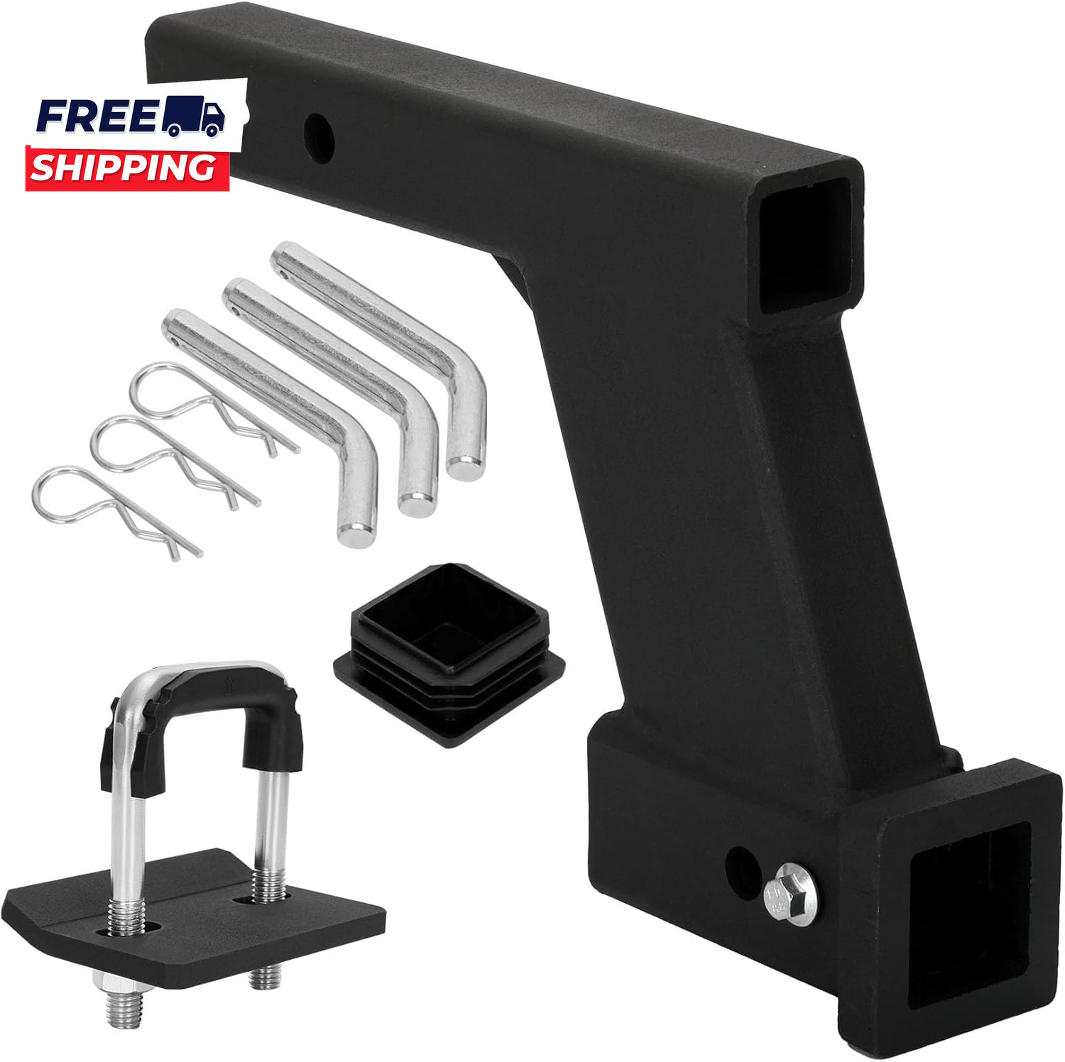 10000Lbs 8-Inch Hitch Receiver Extension Riser  2 Inch Receiver with 8 Inch Drop