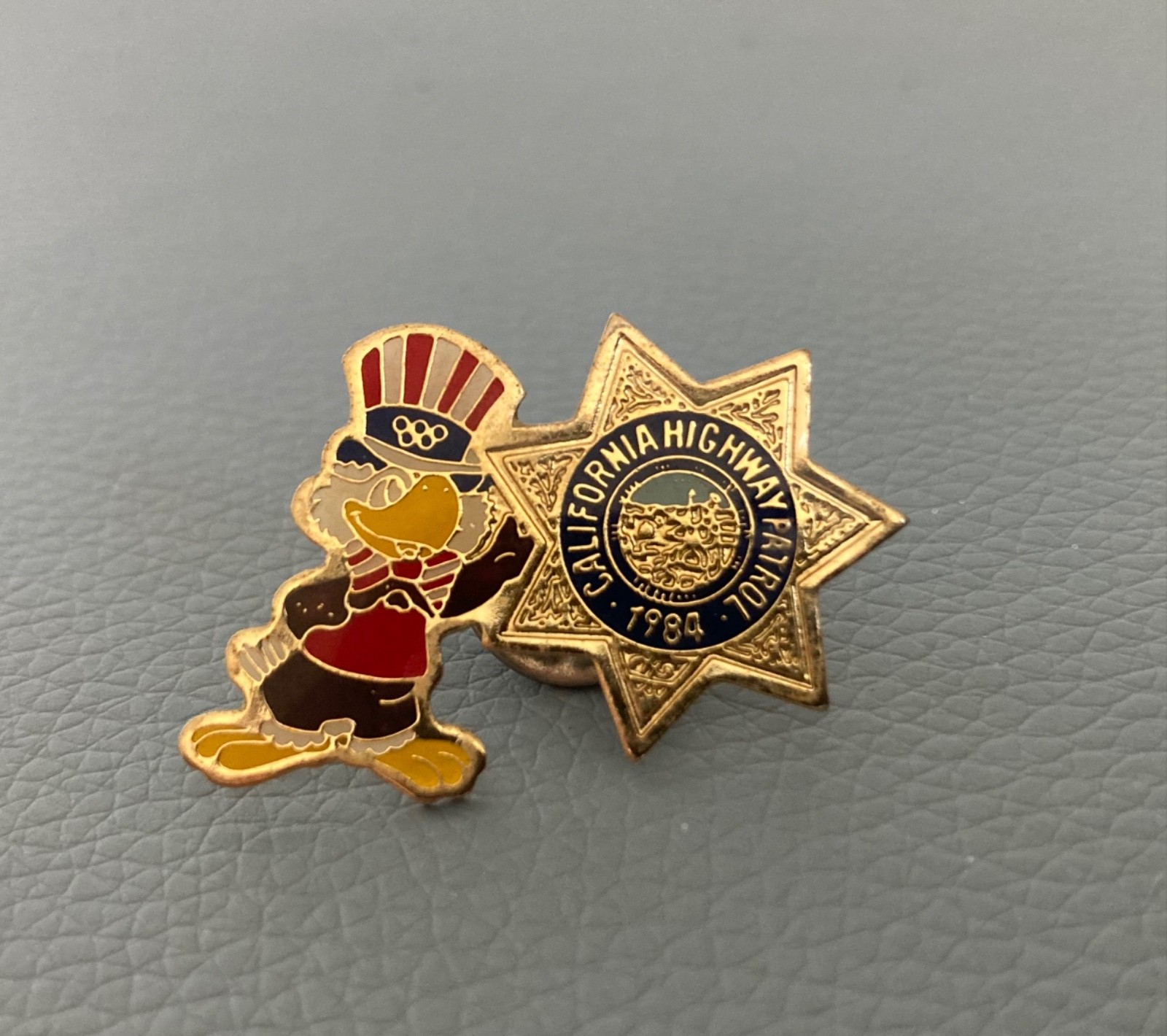 Unique Vintage 1984 California Highway Patrol Olympic Pin