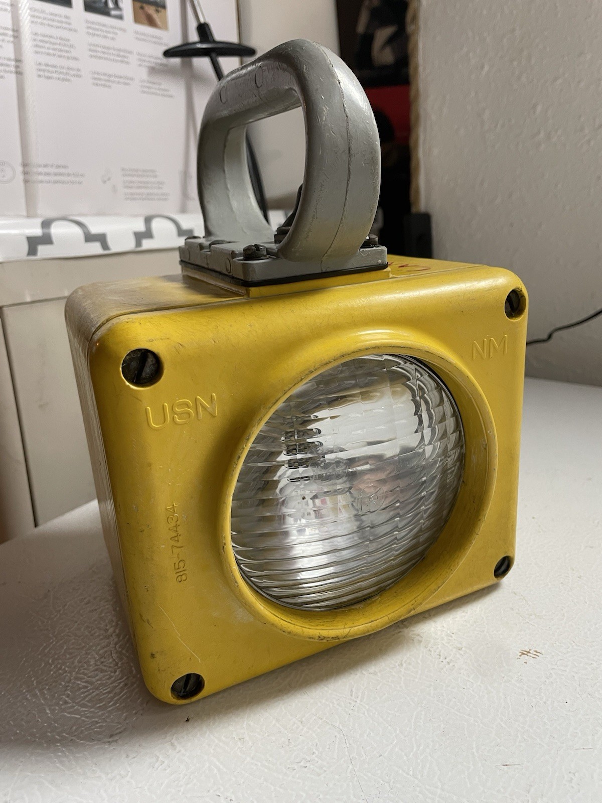 Vintage US Navy Battle Lantern Submarine Ship Deck Light Flashlight