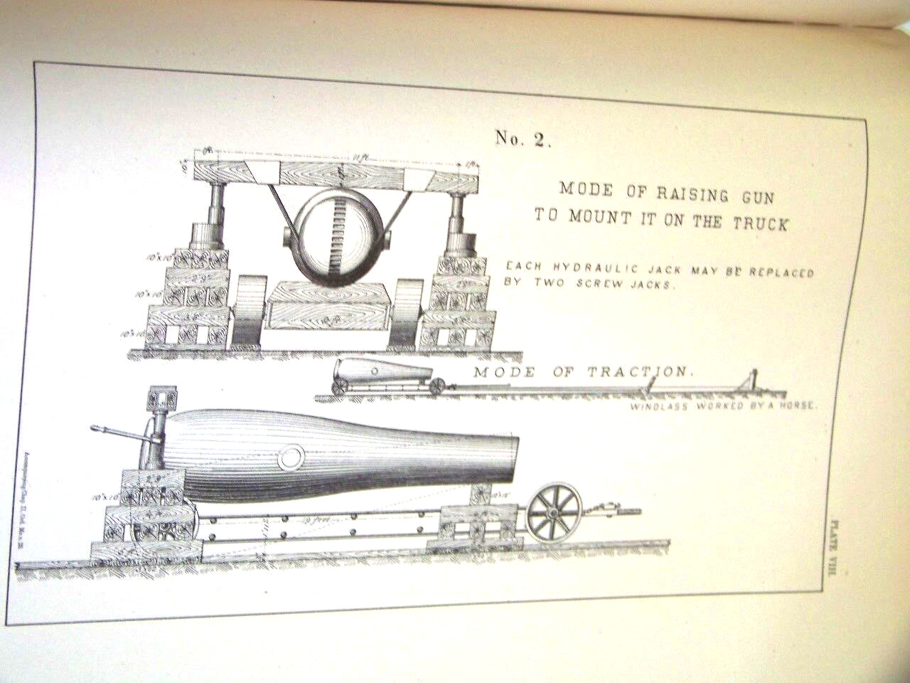 VINTAGE 1879 US ARMY BOOK 'WEAPONS FOR  SIEGE & GARRISON SERVICE' ILLUSTRATED 