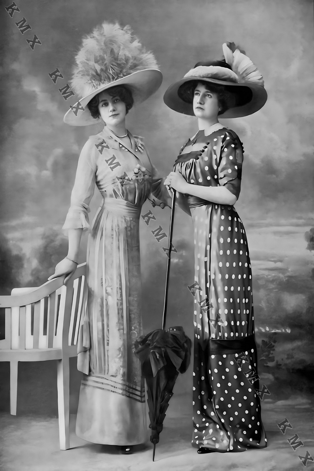 1900's Victorian Girls 4x6 photo