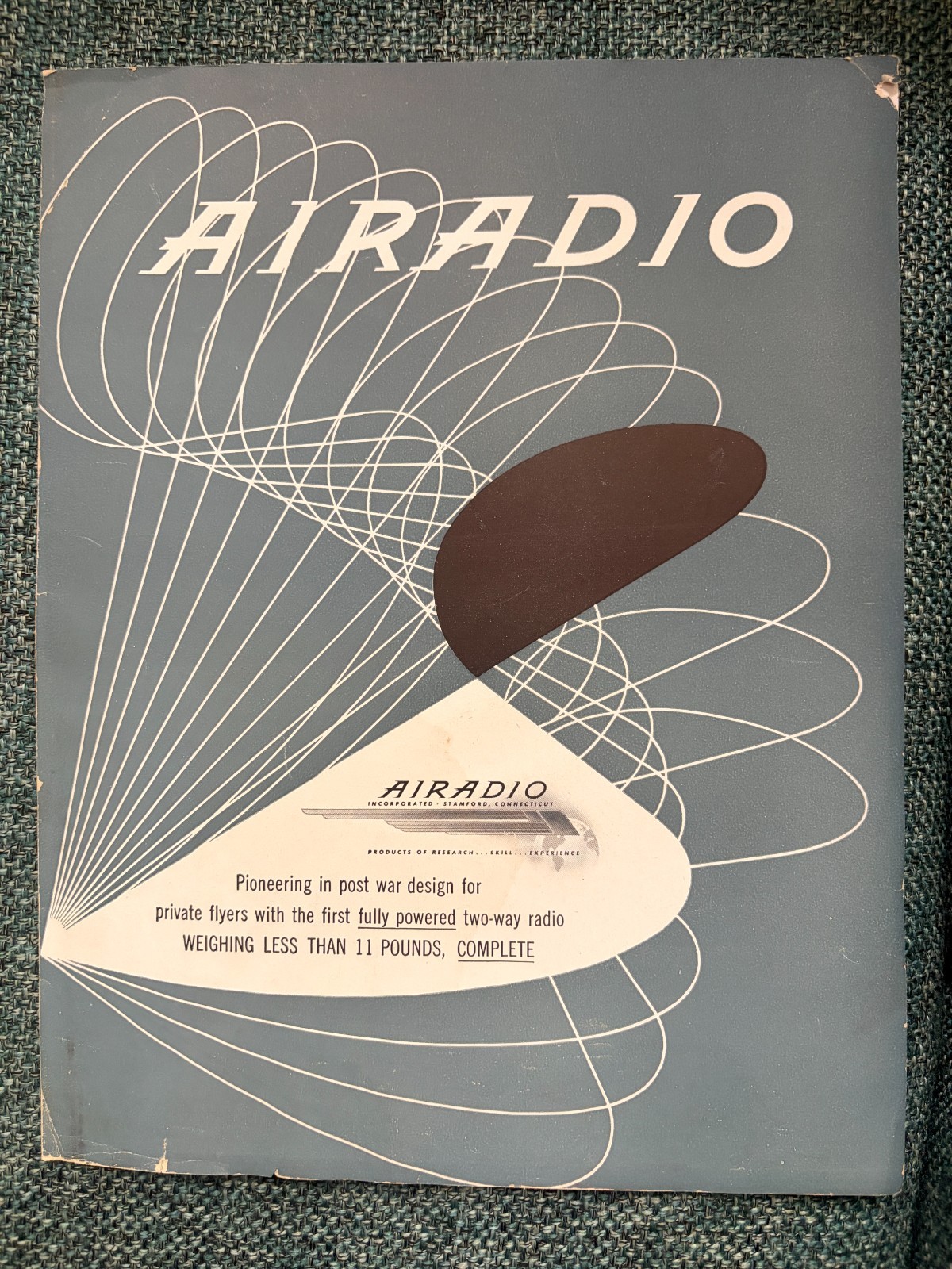 FREE SHIP Late 1940s Airadio Ad Booklet Two-Way Radio Post-War WWII Booklet