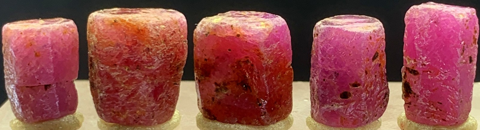 Natural Terminated Pink Ruby Crystals Lot From Madagascar - 46 Carats