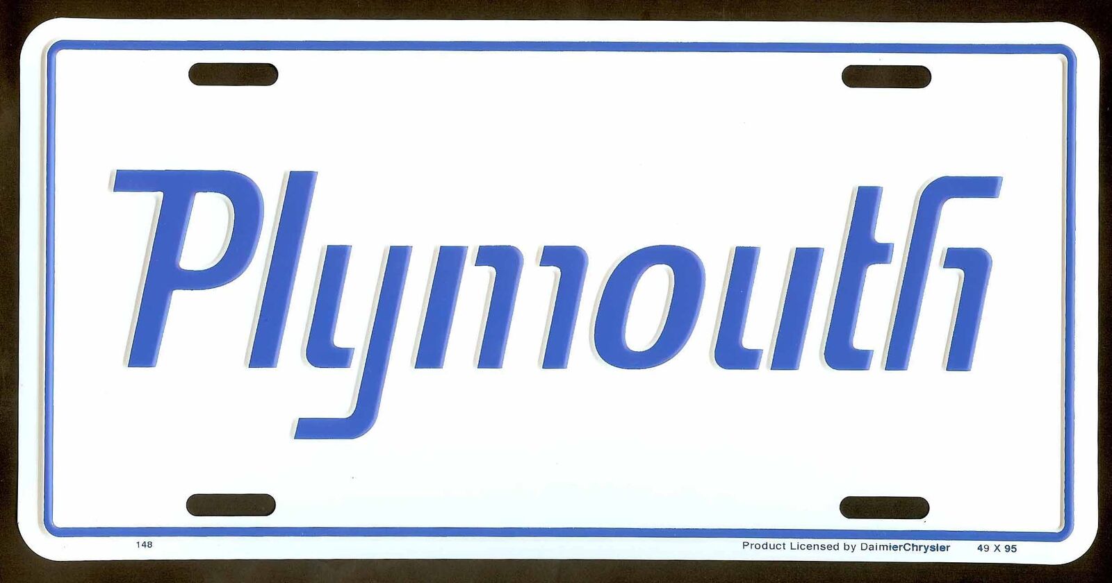 PLYMOUTH AUTO METAL NOVELTY LICENSE PLATE CAR TAG EMBOSSED NUMBER #2140