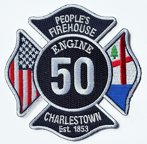 Boston Engine 50 People\'s Firehouse Fire Patch  NEW .