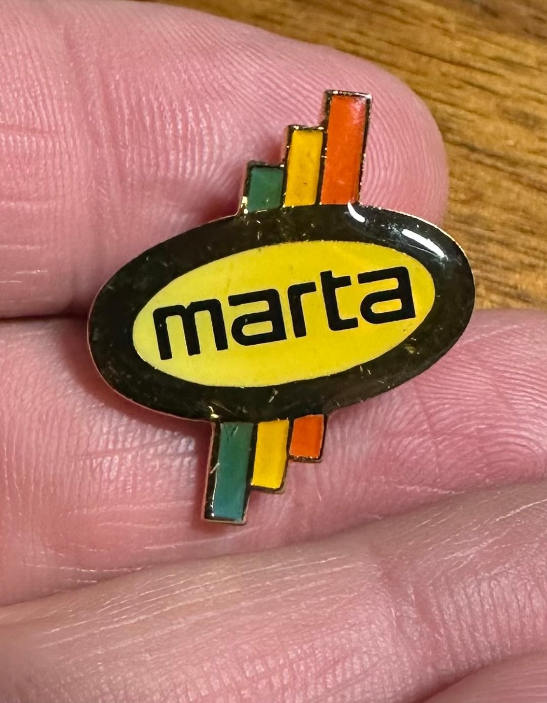 1990's MARTA Transit Atlanta Georgia Safe Driver Bus Subway Pin